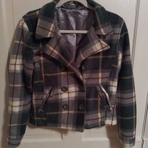 Plaid cropped jacket